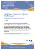 Health Care Financing in the Asia Pacific Region