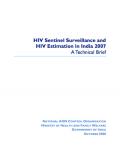 HIV Sentinel Surveillance and HIV Estimation in India 2007: A Technical Brief 
