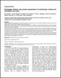 Knowledge, Attitude and Practice Assessment of Construction Workers for HIV/AIDS in Sri Lanka