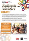 MSM and Transgender Engagement in Global Fund New Funding Model Country Dialogue in India