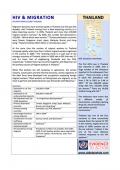HIV and Migration Country Profile 2009: Thailand