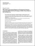 HIV Suppression among Patients on Treatment in Vietnam: A Review of HIV Viral Load Testing in a Public Urban Clinic in HoChi Minh City