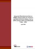 Integrated Bio-Behavioral Survey among Female Sex Workers and Behavioral Surveillance Survey among Clients in Kathmandu Valley, Nepal: Round I - 2004