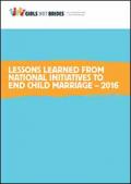 Lessons Learned from National Initiatives to End Child Marriage 2016