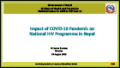 Impact of COVID-19 Pandemic on National HIV Programme in Nepal