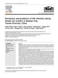 Prevalence and Predictors of HIV Infection among Female Sex Workers in Kaiyuan City, Yunnan Province, China