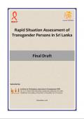 Rapid Situation Assessment of Transgender Persons in Sri Lanka: Final Draft