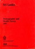 Sri Lanka: Demographic and Health Survey 1987