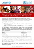 Statement on the use of child-friendly fixed-dose combinations for the treatment of TB in children