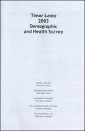 Timor-Leste: Demographic and Health Survey 2003